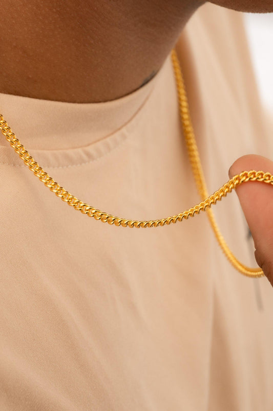 Cadena cubana eslabón U de 4mm de grosor de 65cm