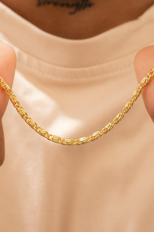 Cadena caracol de 3.5mm de grosor de 65cm