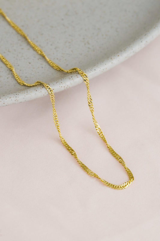 Cadena Singapur 1mm de grosor de 45cm